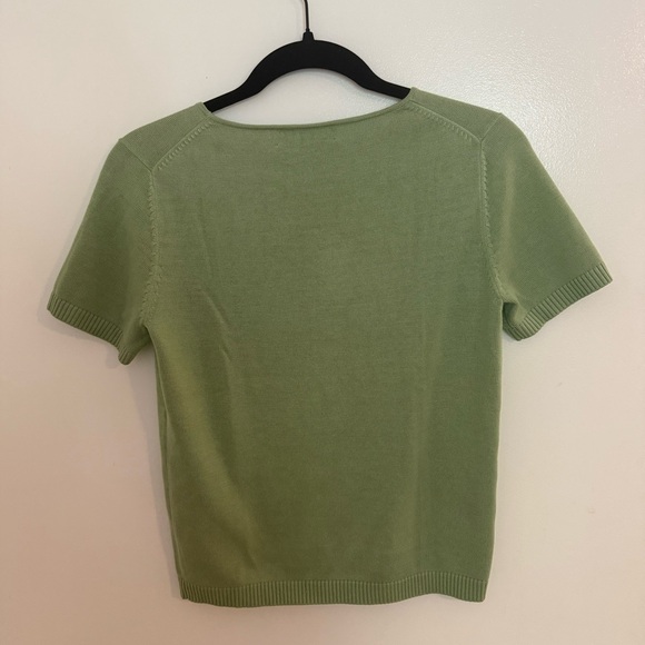 Brooks Brothers Light Green Short Sleeve Top - Picture 3 of 5